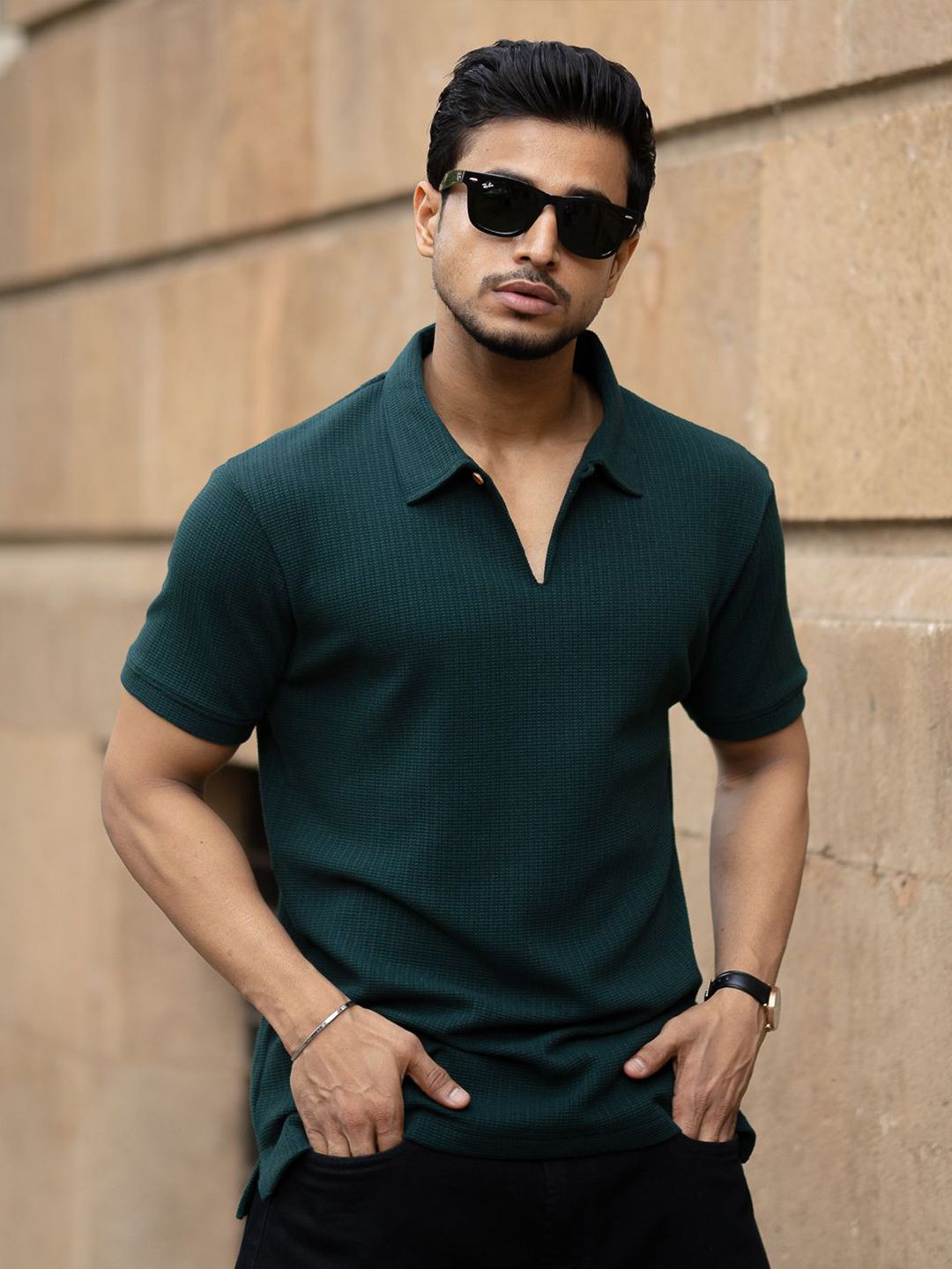 Powerlook Men Polo Collar T-shirt
