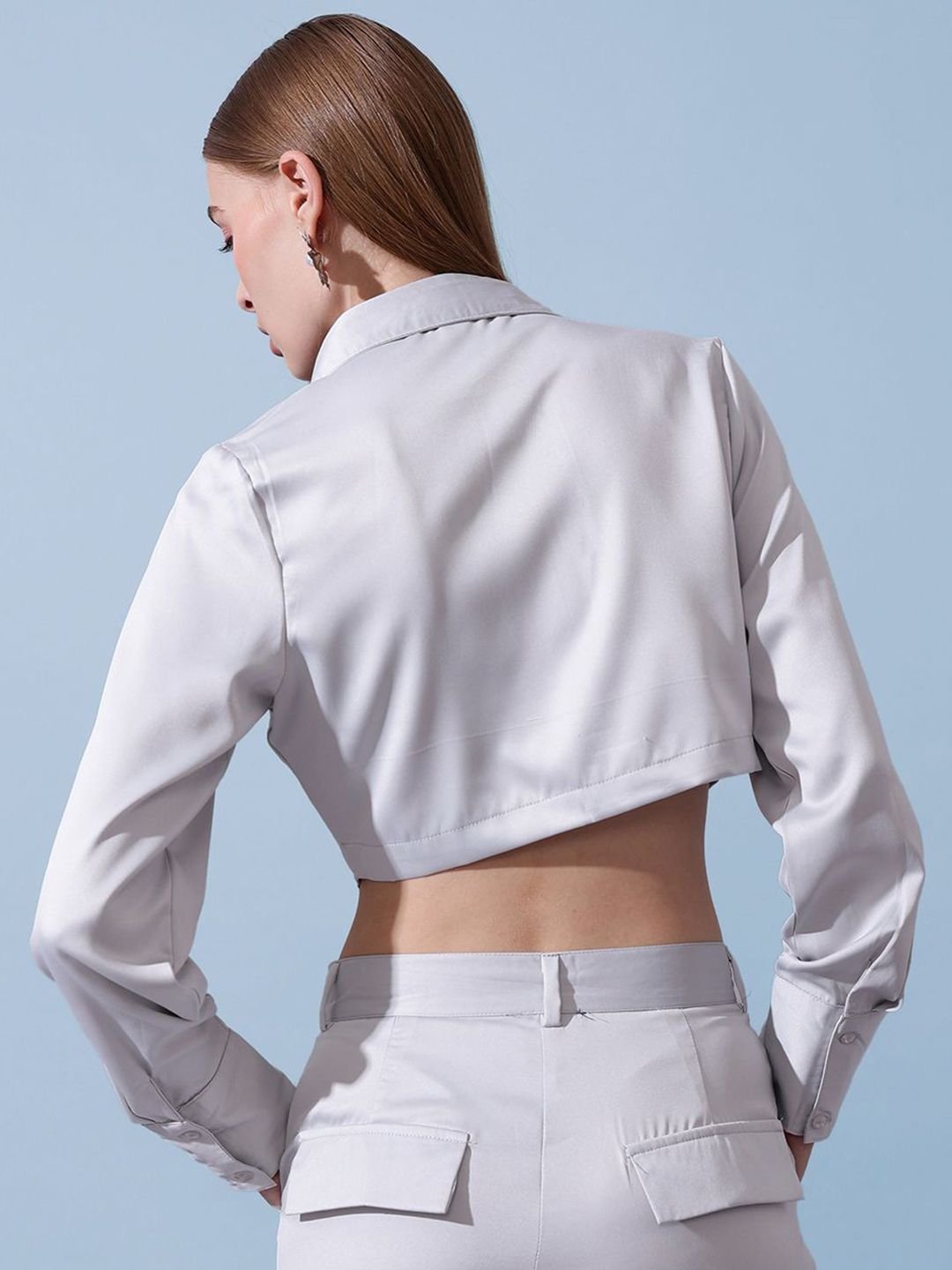STREET 9 Women Solid Shirt Collar Top