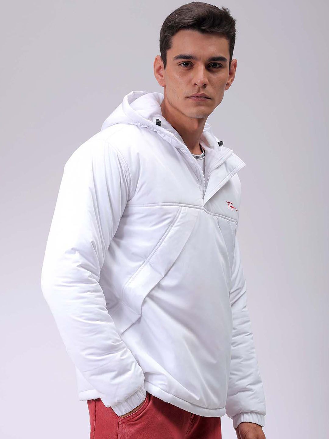 The Indian Garage Co Men Hooded Slim Fit Bomber Jacket
