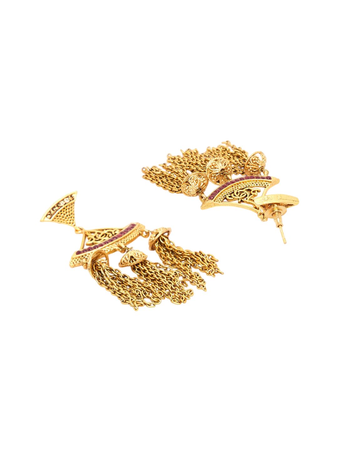 Anting-anting Drop Kontemporari Bersalut Emas Anouk Cubic Zirconia