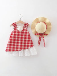 YK Checked A-Line Dress