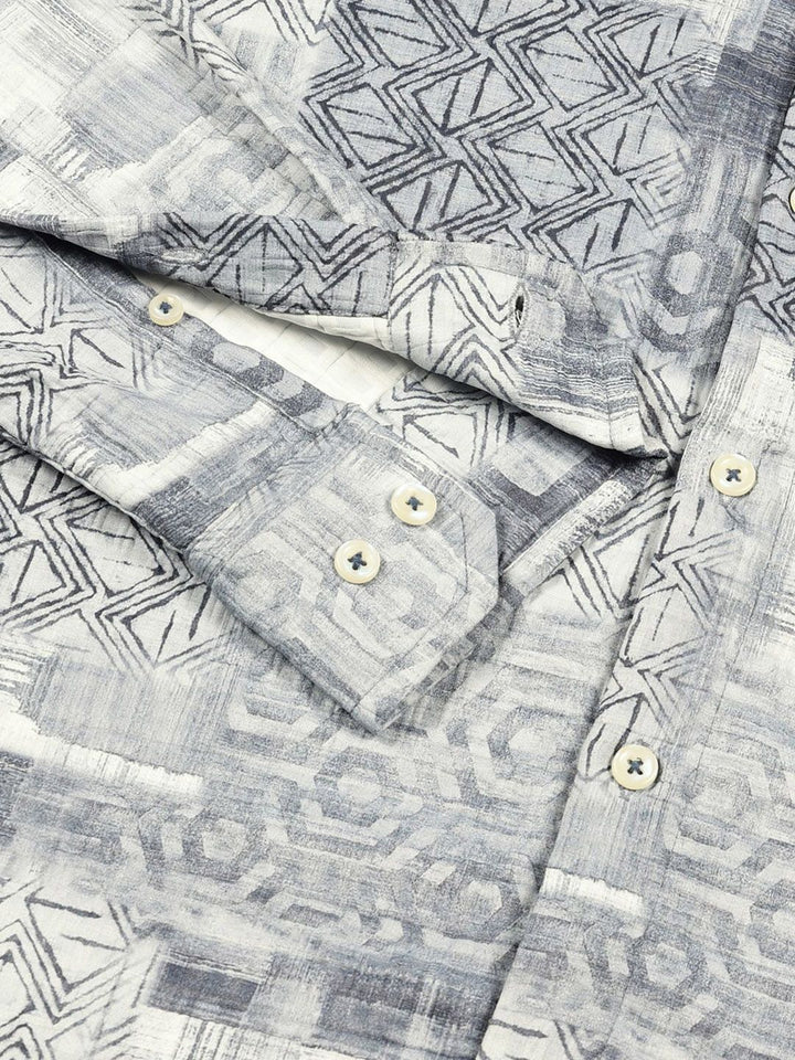 Thomas Scott Men Premium Slim Fit Opaque Printed Casual Shirt