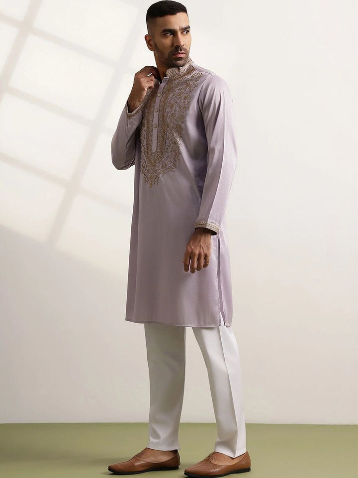 Anouk Men Ethnic Motifs Embroidered Regular Thread Work Kurta with Trousers
