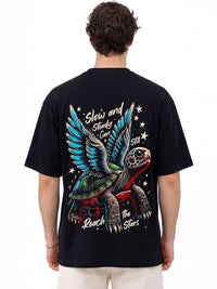 ADRO Men Printed Drop-Shoulder Sleeves T-shirt