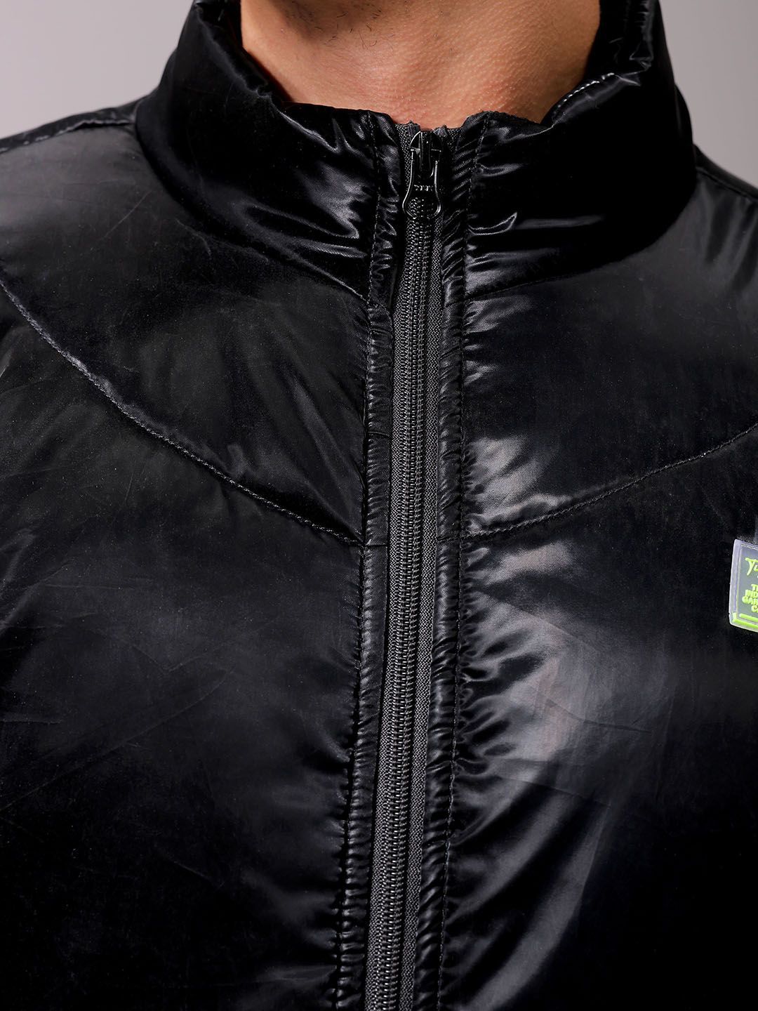 The Indian Garage Co Men High Neck Solid Puffer Jacket