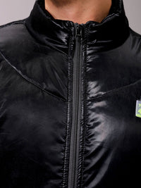 The Indian Garage Co Men High Neck Solid Puffer Jacket