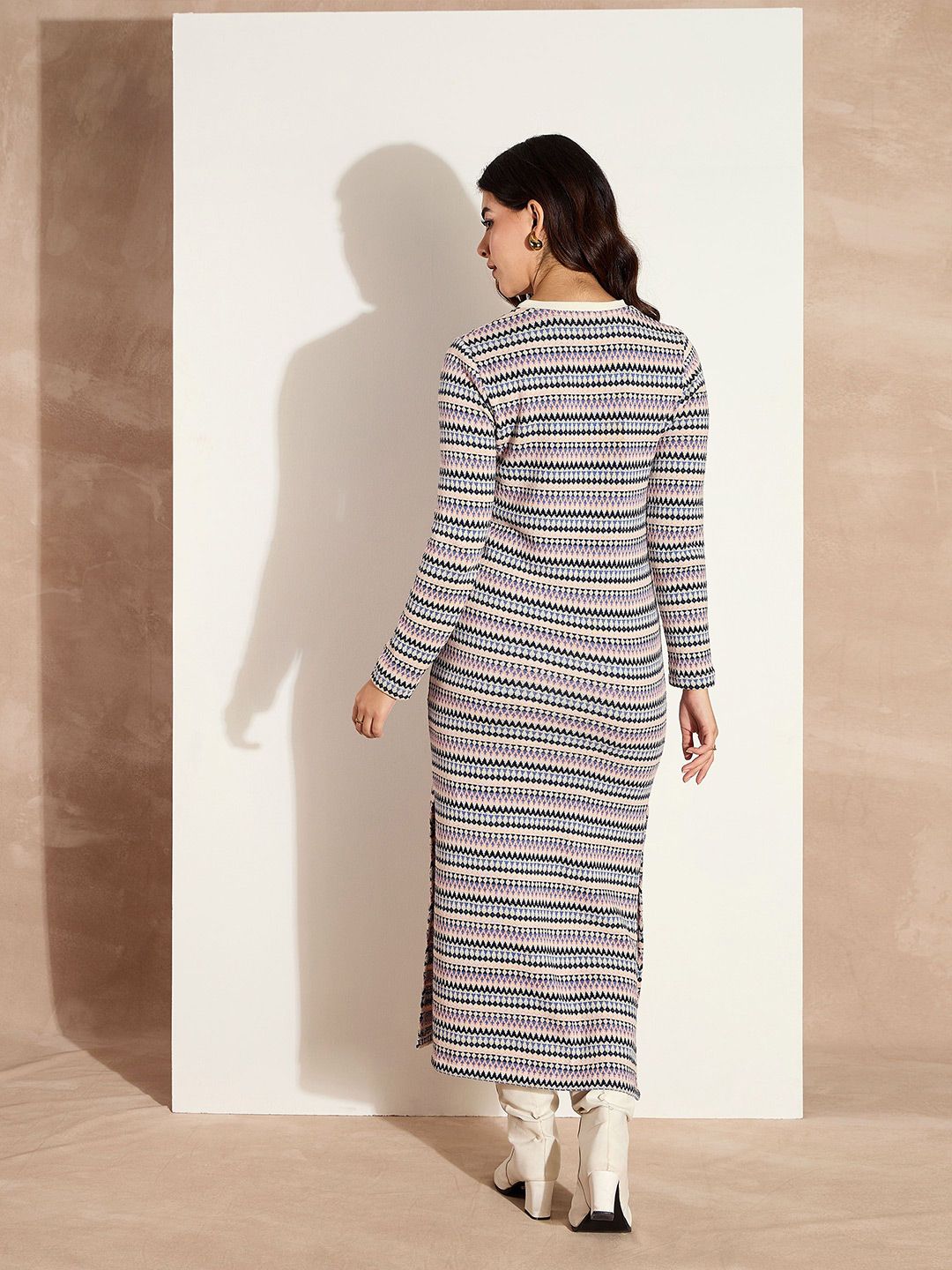 SASSAFRAS Striped Maxi Midi Dress
