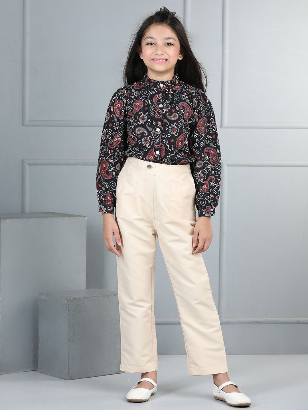 Cutiekins Girls Printed Top with Trousers