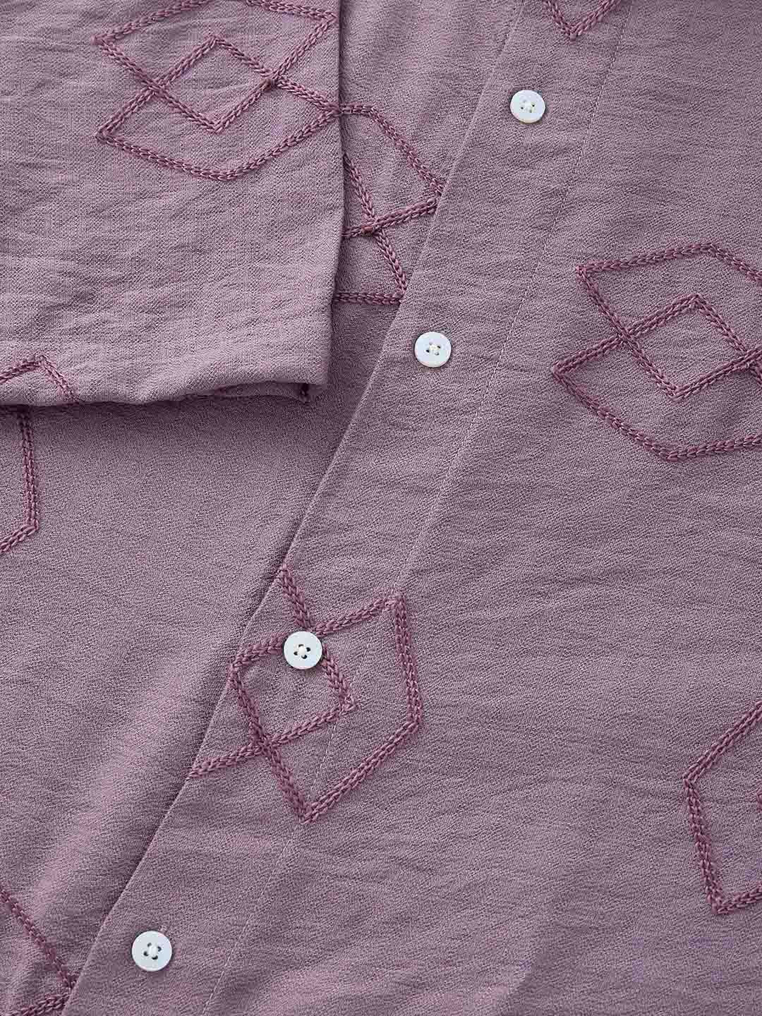 Thomas Scott Men Embroidered Regular Fit Casual Shirt