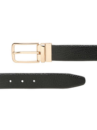 Teakwood Leathers Men Textured Leather Reversible Formal Belt