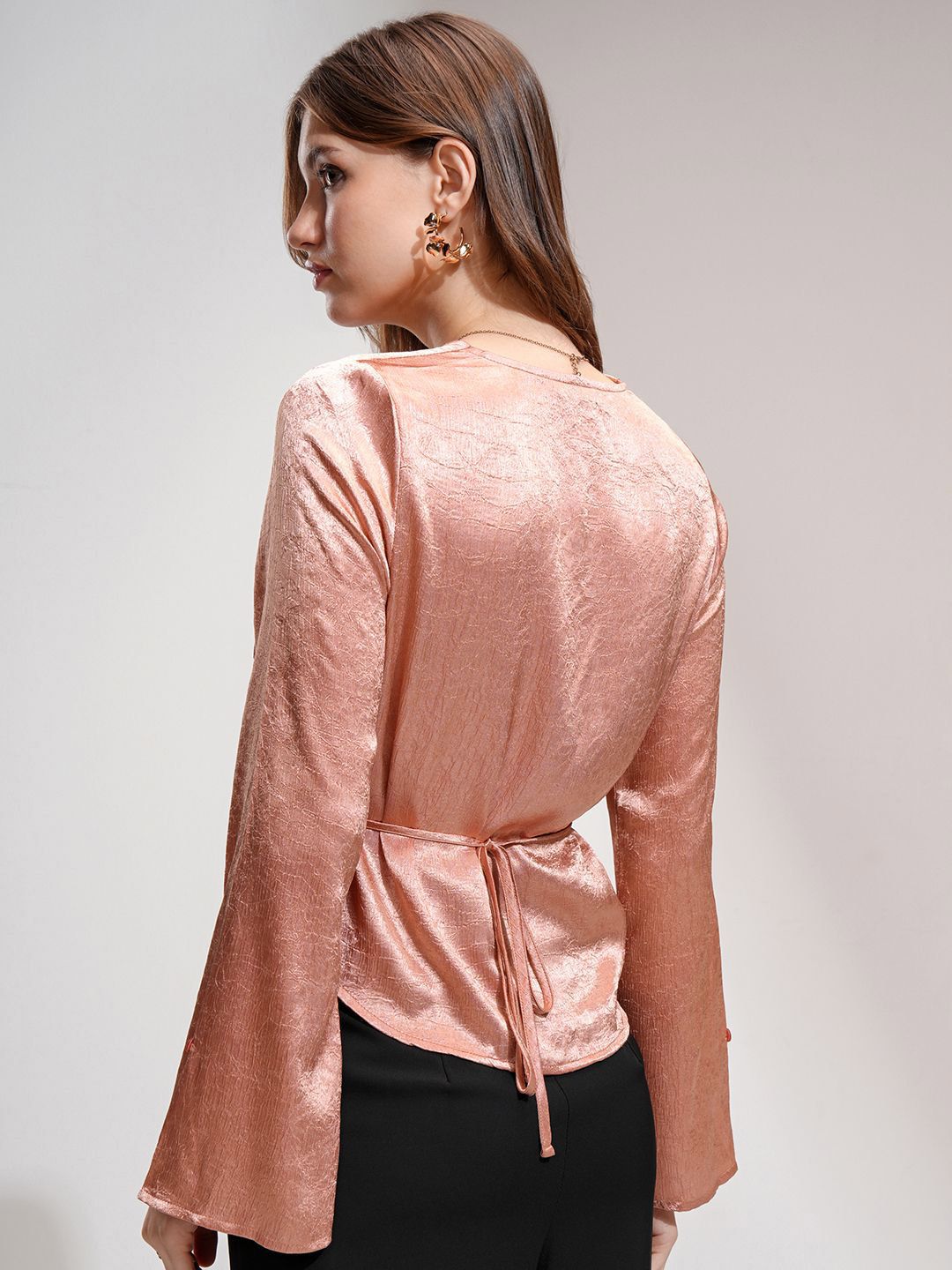 Tokyo Talkies Women Solid Ruching Top