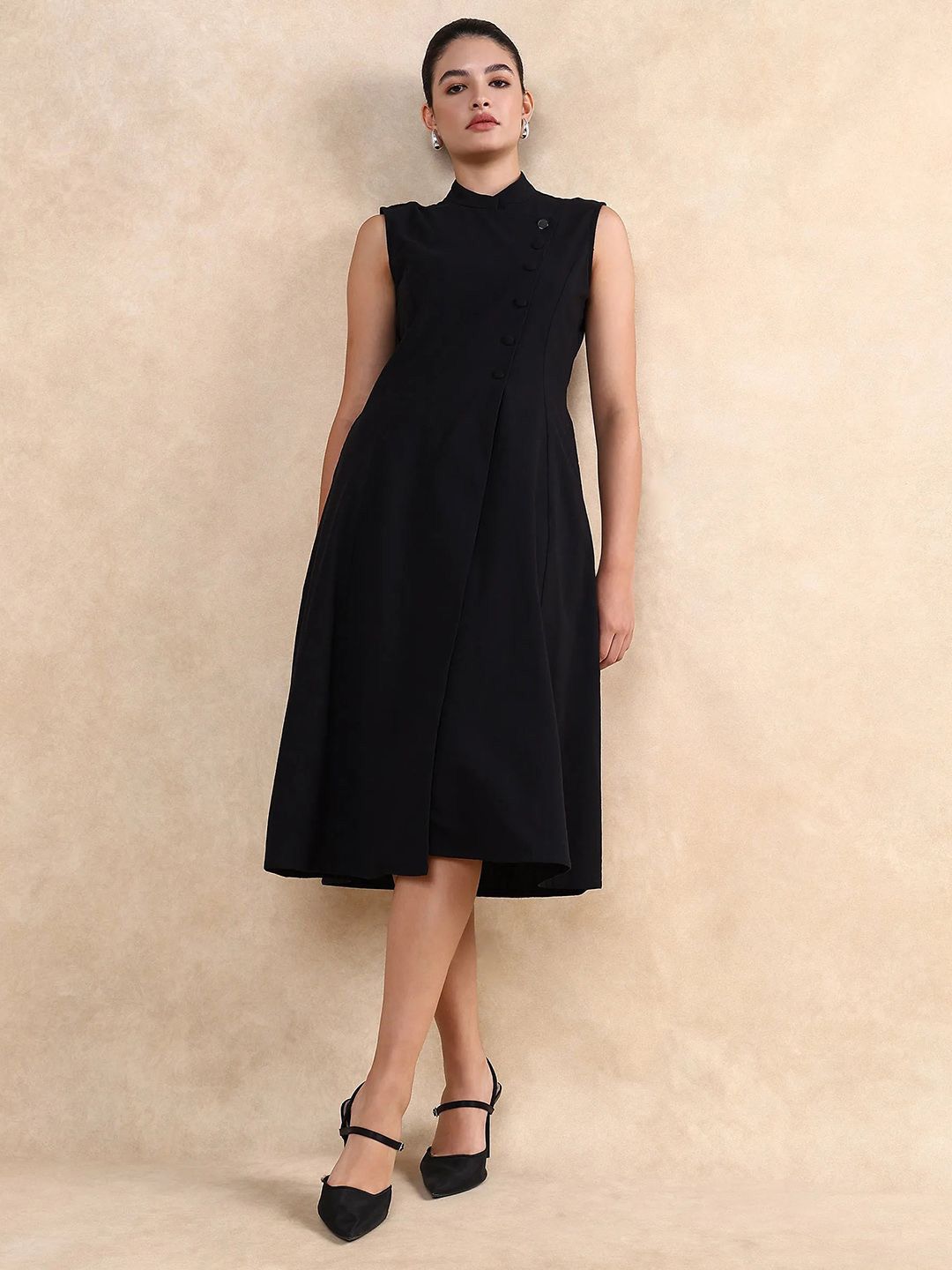 Pakaian Midi Formal A-Line Wanita RAREISM