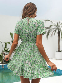 DressBerry Floral Print Fit & Flare Mini Dress