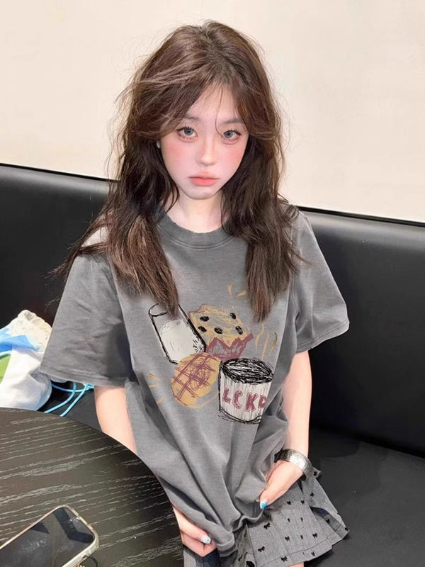 DressBerry Women Printed Pure Cotton T-shirt