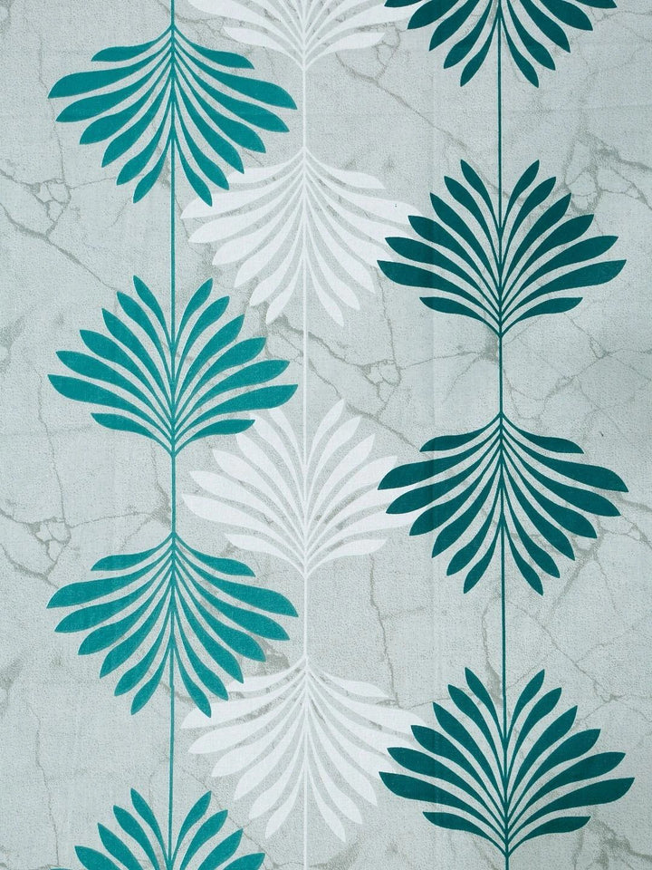Myntra Elegant Homes Green Floral 400 TC Cadar Tempat Tidur Single dengan 1 Sarung Bantal
