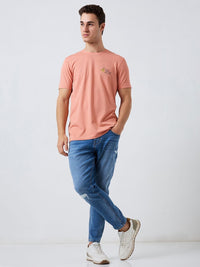 SPYKAR Men Typography Printed Round Neck Cotton Slim Fit T-shirt