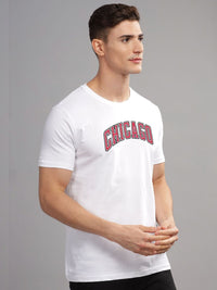 ADRO Men Typography Printed Raw Edge T-shirt