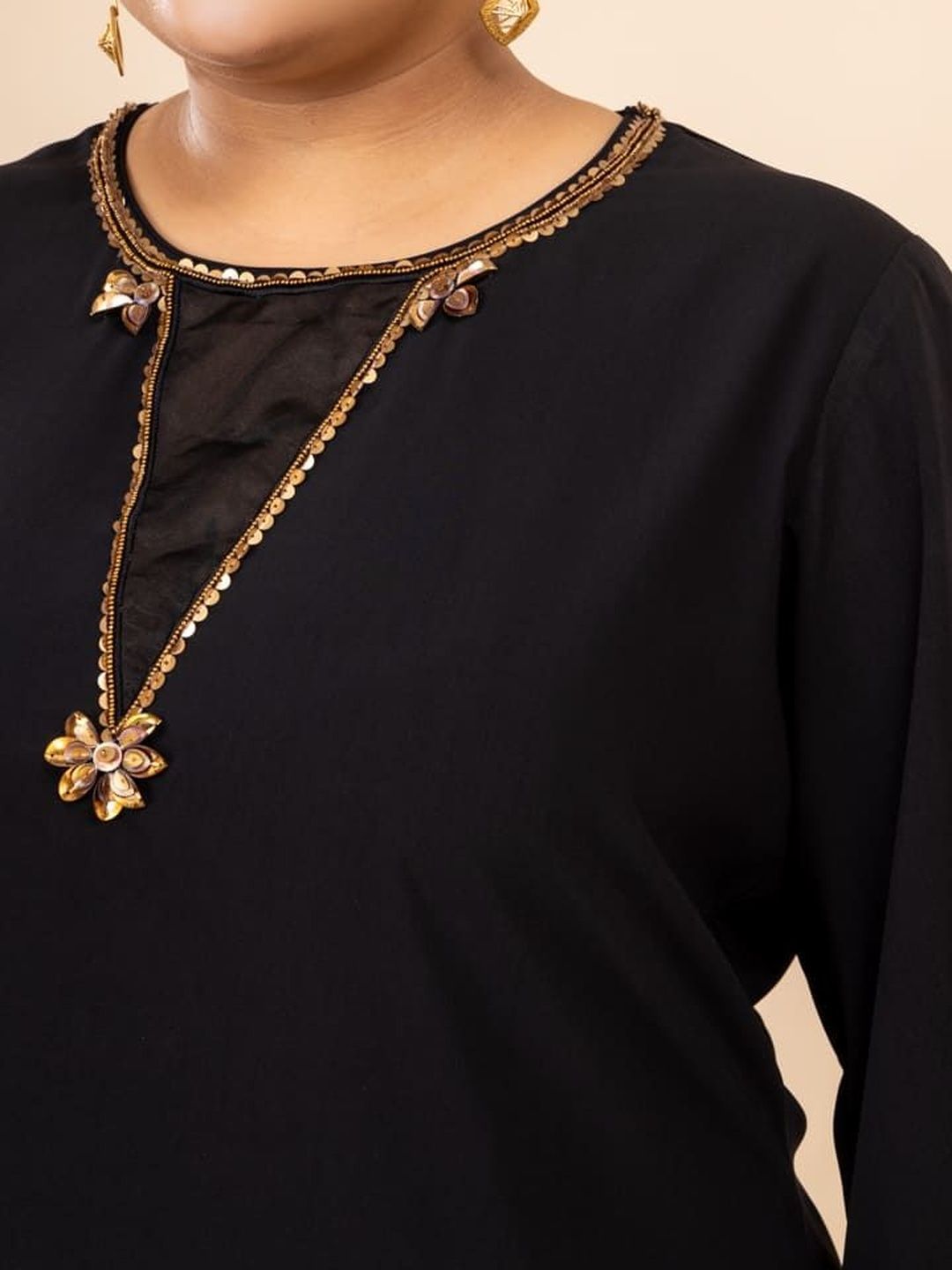 Mamicha Embellished Round Neck Top & Trousers Co-Ords