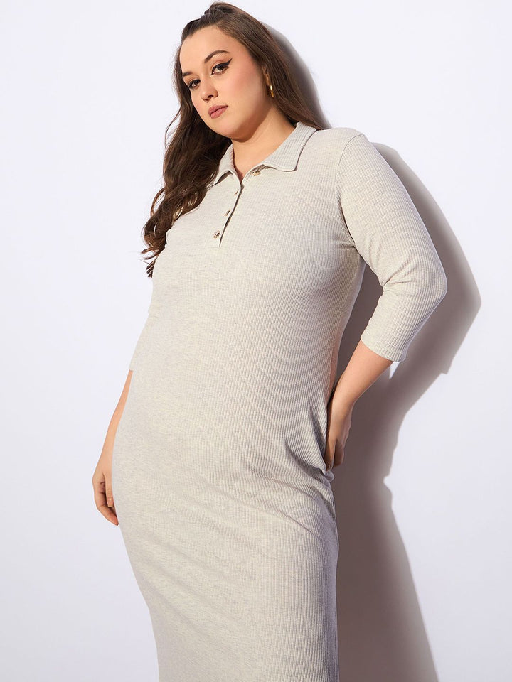 SASSAFRAS Curve Women Sheath Midi Dress