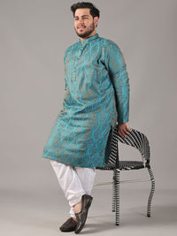 SOJANYA PLUS Plus Size Men Ethnic Motifs Woven Design Straight Kurta With Pyjamas