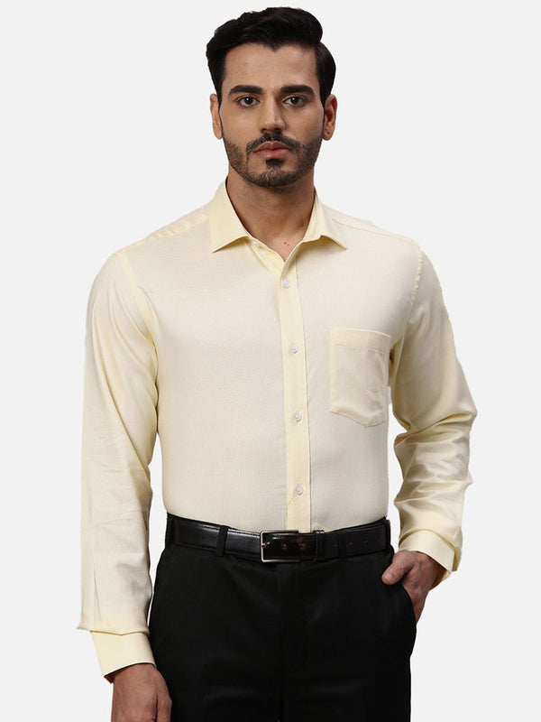 Park Avenue Men Spread Collar Textured Cotton Formal Shirt