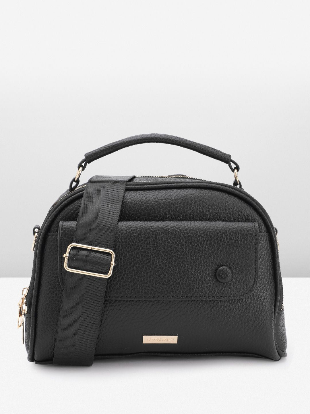 DressBerry Textured Structured Handheld Bag