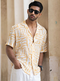 Powerlook Men Horizontal Stripes Opaque Printed Casual Shirt