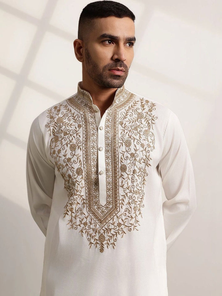 Anouk Men Ethnic Motifs Embroidered Regular Kurta with Trousers
