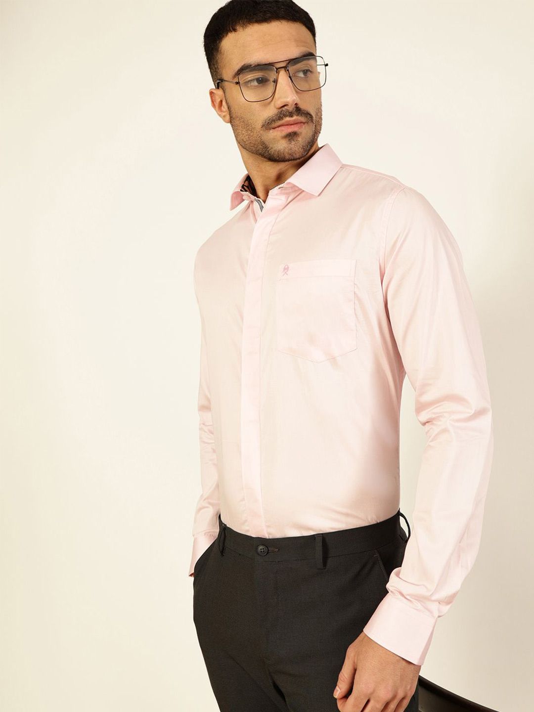 Thomas Scott Men Premium Cutaway Collar Solid Cotton Formal Shirt