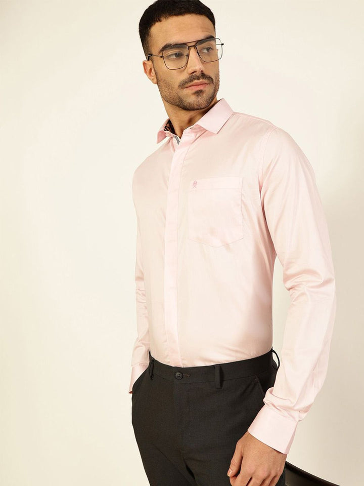 Thomas Scott Men Premium Cutaway Collar Solid Cotton Formal Shirt