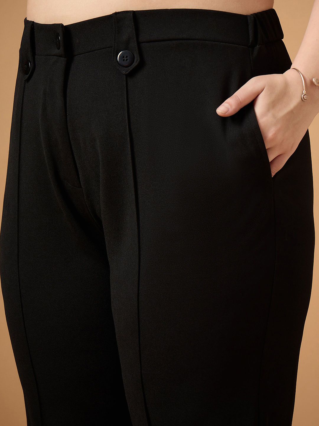 Sassafras Lengan Pendek Peplum Top & Trouser Co-Ords