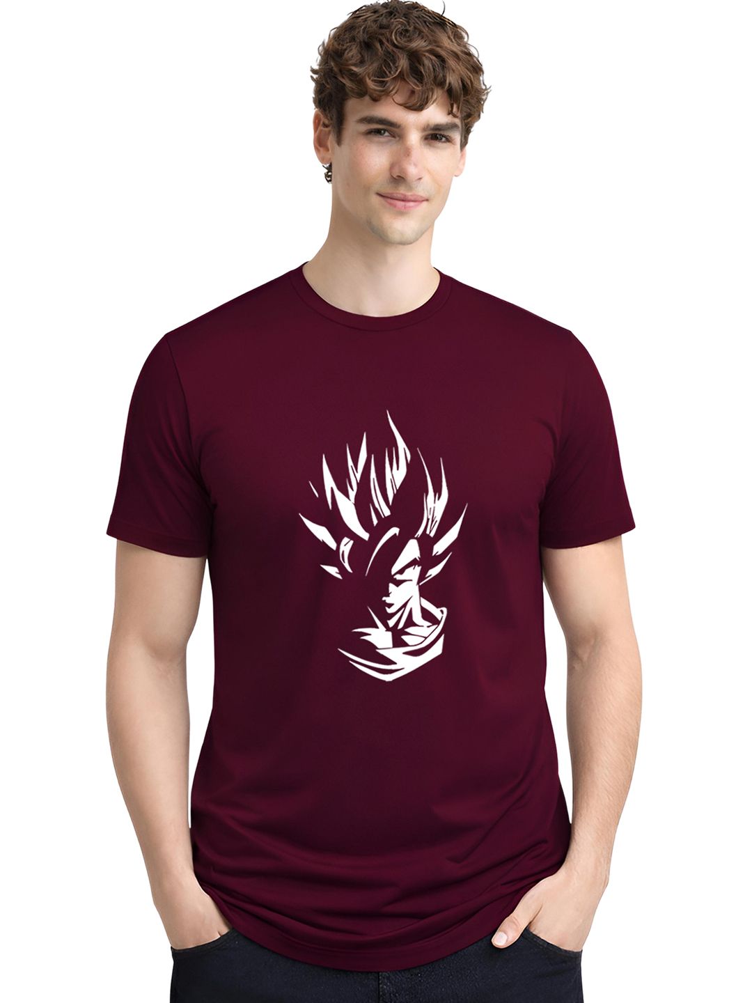ADRO Graphic Printed Leher Bulat Lengan Pendek Regular Fit Pure Cotton T-shirt