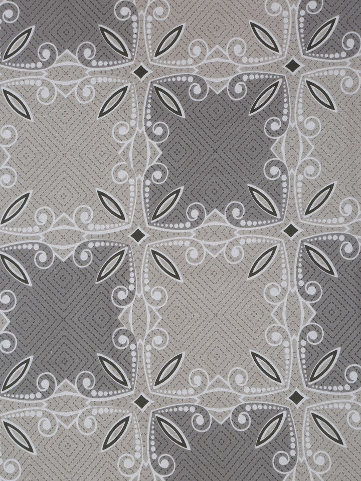 Myntra Elegant Homes Grey Ethnic Motifs 400 TC King Bedsheet with 2 Pillow Covers