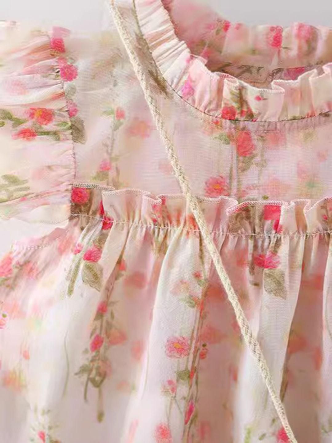YK Floral Print Fit & Flare Dress