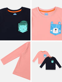 Nauti Nati Boys Bio Finish Graphic Printed Round Neck Cotton T-shirts
