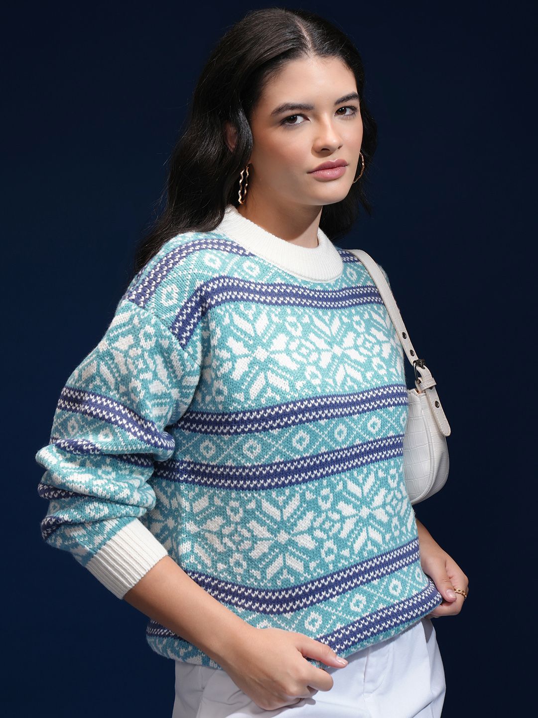 ESPYR By Tokyo Talkies Women Cable Knit Pullover