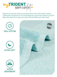MYTRIDENT Blue Cotton 500 GSM Bath Towel