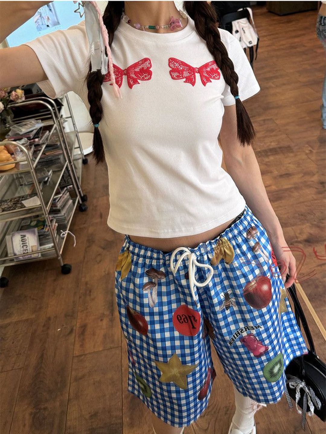 Women Dressberry dicetak seluar joggers