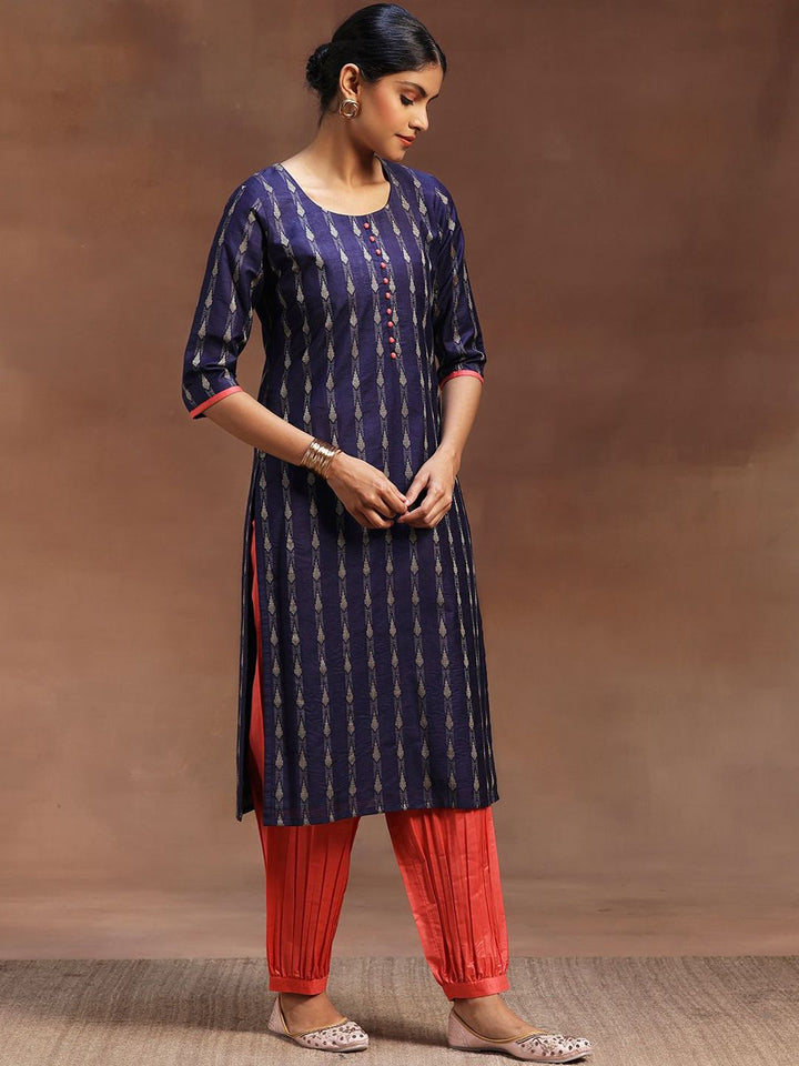 Libas Ethnic Motifs Woven Design Straight Kurta with Salwar & Dupatta