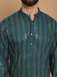 Anouk Embroidered Regular Thread Work Pure Cotton Kurta with Churidar