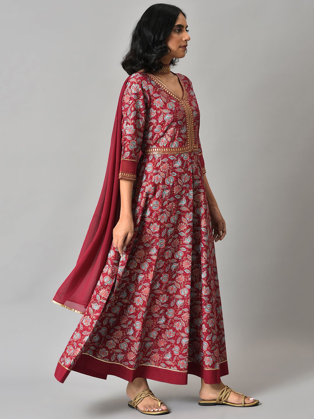 AURELIA Floral Print Maxi Dress