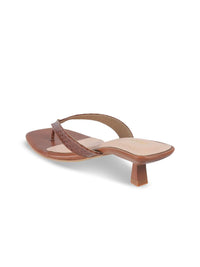 Mochi Women Colourblocked Open Toe Kitten Heel Sandals