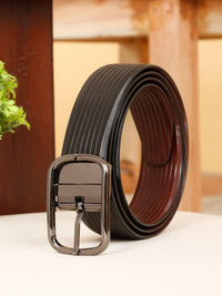 Teakwood Leathers Men Textured Leather Reversible Formal Belt
