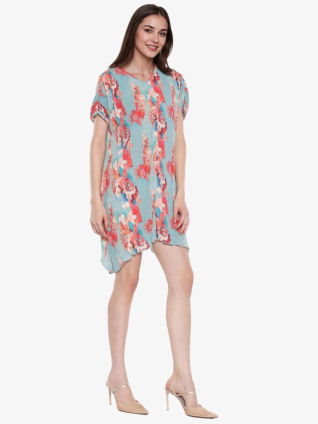 RAREISM Women Floral Printed A-Line Mini Dress