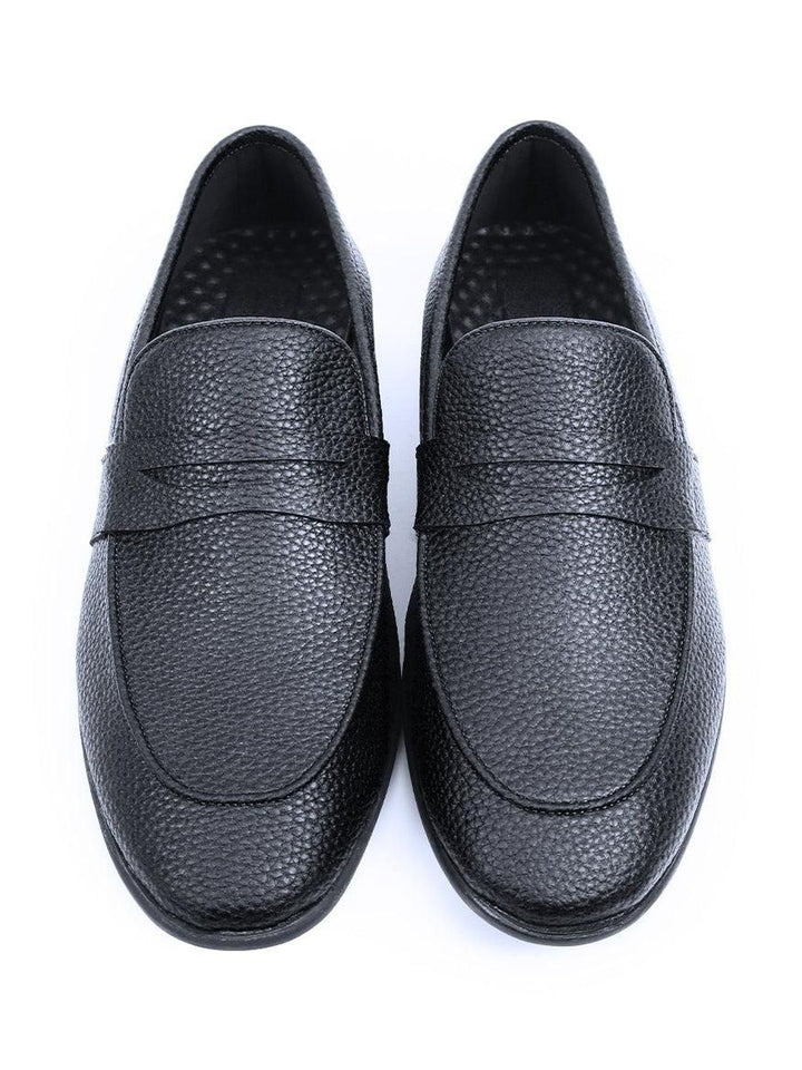 MONKSTORY Men Black PU Loafers
