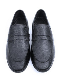 MONKSTORY Men Black PU Loafers