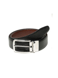 Teakwood Leathers Men Textured Leather Reversible Formal Belt