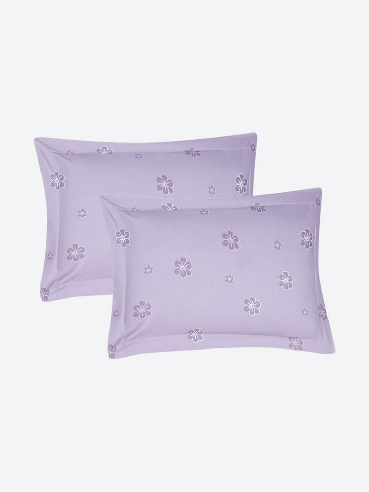 Monte Carlo Stanley Lavender & Pink Floral Dicetak 144TC King Bedsheet Set 1.85 m x 1.95 m