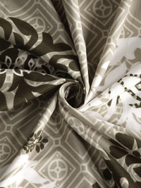 Myntra Elegant Homes Beige & Brown Printed 300 TC King Bedsheet Set 2.50 m x 2.20 m