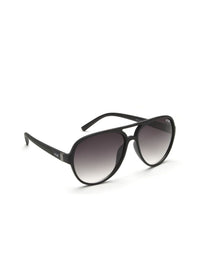 IRUS by IDEE Unisex Grey Lens & Black Aviator Sunglasses with UV Protected Lens
